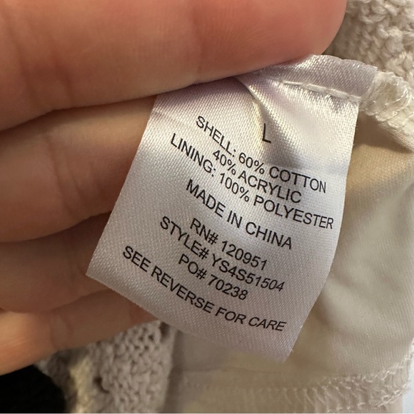 Lucky Brand Crochet Midi Dress Sleeveless White Black Womens Large - Picture 7 of 9